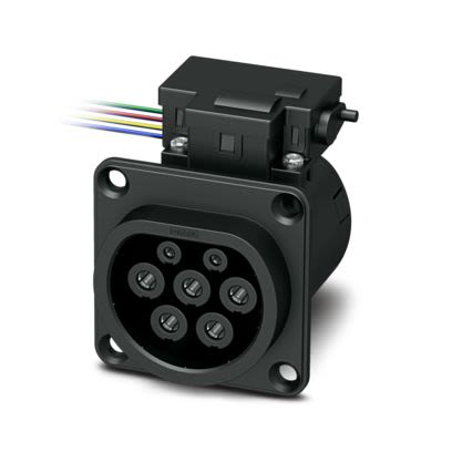 Phoenix Contact, EV-T2M3SO12 Socket Electric vehicle connector Socket, 32A, 500mm Cable