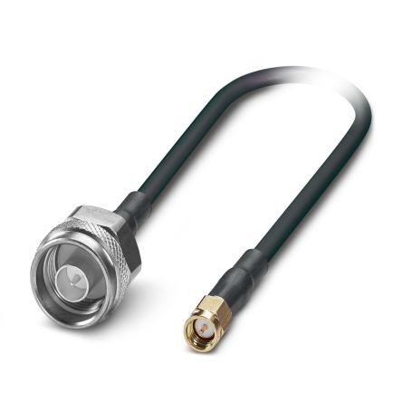 Phoenix Contact NBC-COX-CNM/1.0-M/COX-CKM Series Male Coax Plug to Male Coax Plug, 1m, SMA Coaxial, Terminated50 Ω