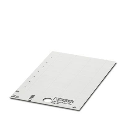 Phoenix Contact US4-EMLP White on White Cable Labels, 17.5 mm Length, 27 mm Width, 17.5mm Label Length, 27mm Label Width