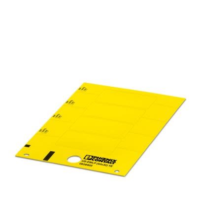 Phoenix Contact US-EML Yellow on Yellow Cable Labels, 30 mm Length, 60 mm Width, 30mm Label Length, 60mm Label Width