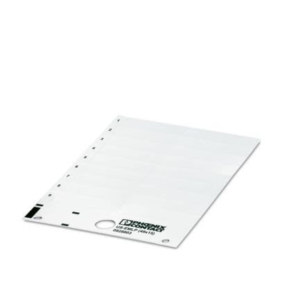 Phoenix Contact US-EML White on White Cable Labels, 15 mm Length, 49 mm Width, 14.9mm Label Length, 48.7mm Label Width
