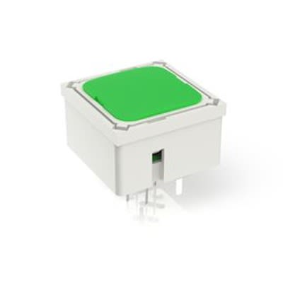 RAFI Green Tactile Switch, 1NO 250mA 15mm PCB
