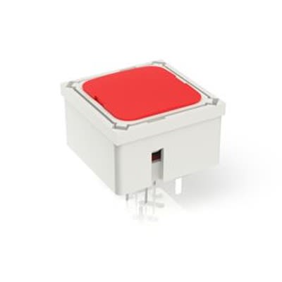 RAFI Red Tactile Switch, 1NO 250mA 15mm PCB