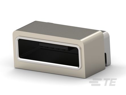 TE Connectivity Right Angle, Board Mount- Single Port Type Micro USB 2.0 Type - AB 2.0 IPX4 USB Connector