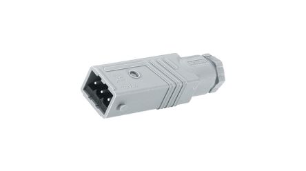 Hirschmann, ST IP54 Grey Cable Mount 5 + PE Industrial Power Plug, Rated At 10A, 250 V