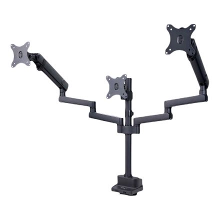 StarTech.com Desk Clamp & Bolt-Through Mounting Monitor Arm for 3 x Screen, 27in Screen Size