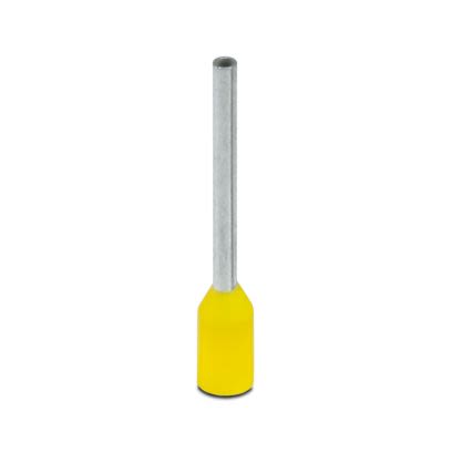 Phoenix Contact Insulated Ferrule, 10mm Pin Length, 0.8mm Pin Diameter, Yellow