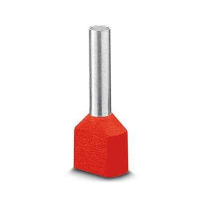 Phoenix Contact Insulated Ferrule, 10mm Pin Length, 2.05mm Pin Diameter, Red