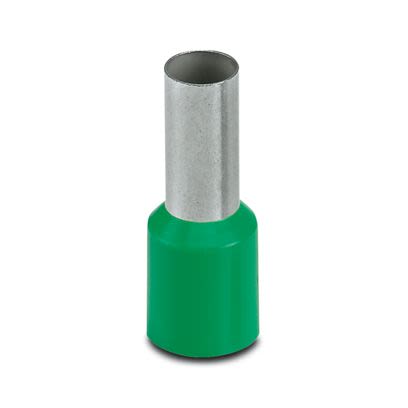 Phoenix Contact Insulated Ferrule, 12mm Pin Length, 5.8mm Pin Diameter, Green