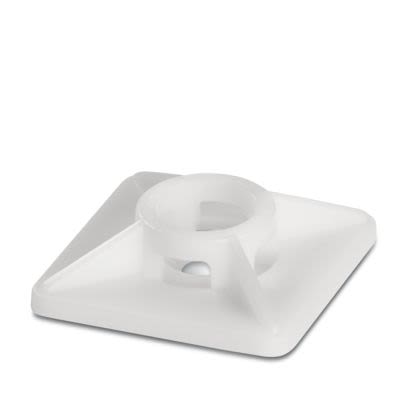 Phoenix Contact Self Adhesive White Cable Tie Mount 27 mm x 27mm, 6mm Max. Cable Tie Width