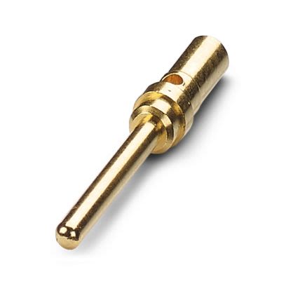 Phoenix Contact Male Crimp D-sub Connector Contact, Gold over Nickel Pin, 28 → 24 AWG