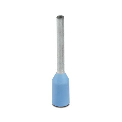 Phoenix Contact Insulated Ferrule, 8mm Pin Length, 0.8mm Pin Diameter, Blue