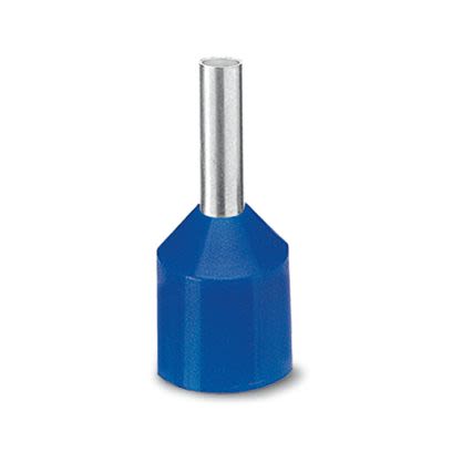 Phoenix Contact Insulated Ferrule, 8mm Pin Length, 2.3mm Pin Diameter, Blue