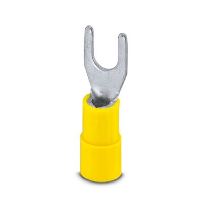 Phoenix Contact Insulated Fork Terminal, 11AWG to 9AWG Polyamide, Yellow