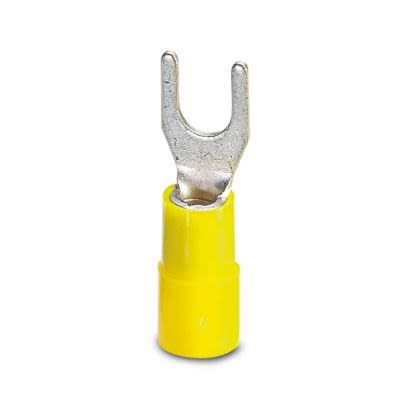 Phoenix Contact Insulated Fork Terminal, 11AWG to 9AWG Polyamide, Yellow