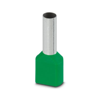 Phoenix Contact Insulated Ferrule, 14mm Pin Length, 4.9mm Pin Diameter, Green