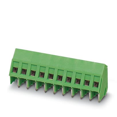 Phoenix Contact PCB Terminal Block, 3-Contact, 5mm Pitch, Wave Soldering, 1-Row, Plug In, Screw Termination