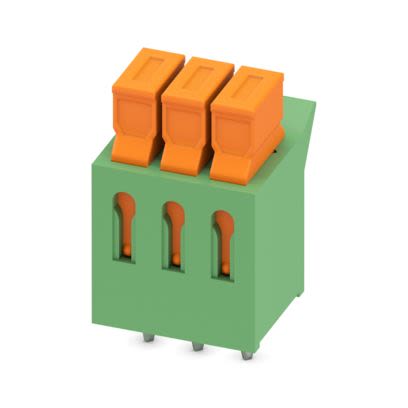Phoenix Contact PCB Terminal Block, 3-Contact, 3.81mm Pitch, Wave Soldering, 1-Row, PC Terminal Termination