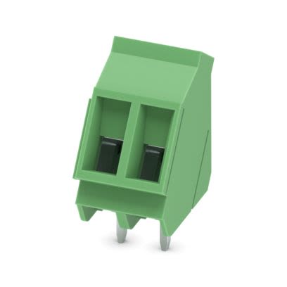 Phoenix Contact PCB Terminal Block, 2-Contact, 5mm Pitch, Wave Soldering, 1-Row, Plug In, Screw Termination