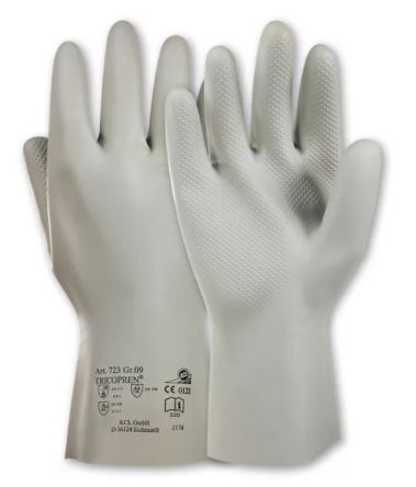 Honeywell Safety Tricopren Grey Cotton Chemical Resistant Work Gloves, Size 10, Cotton Coating