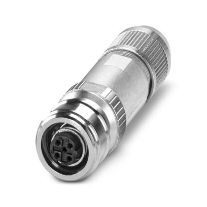 Phoenix Contact Industrial Circular Connectors, 4 Contacts, Cable Mount, M12 Connector, Socket, Female, SACC Series