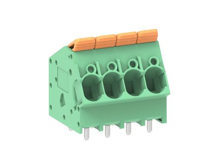 Molex 221391 Series PCB Terminal Block, 4-Contact, 7.5mm Pitch, PCB Mount, 1-Row, Through Hole Termination