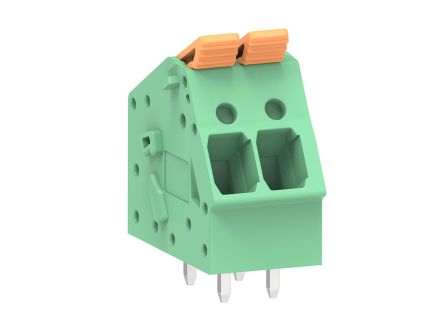 Molex 224929 Series PCB Terminal Block, 2-Contact, 5mm Pitch, PCB Mount, 1-Row, Through Hole Termination