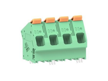 Molex 224934 Series PCB Terminal Block, 4-Contact, 15mm Pitch, PCB Mount, 1-Row, Through Hole Termination
