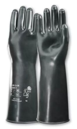 Honeywell Safety Butoject Black Butyl Chemical Resistant Work Gloves, Size 11