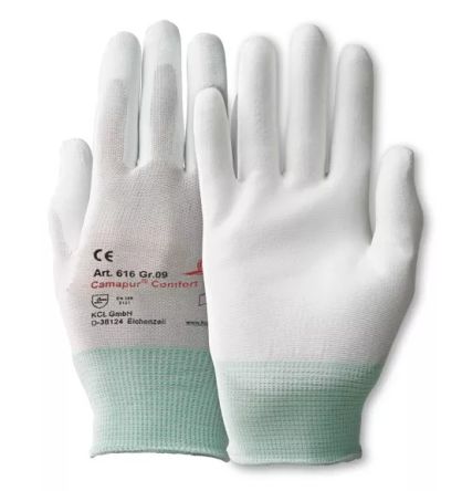 Honeywell Safety Camapur Comfort White Polyamide Abrasion Resistant, Tear Resistant Work Gloves, Size 8, Polyurethane