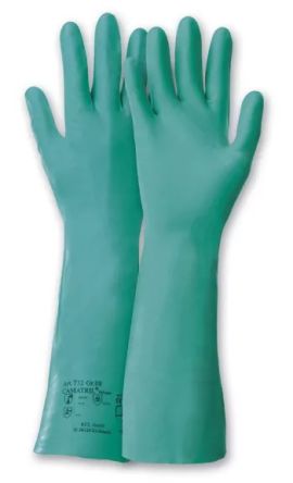 Honeywell Safety Camatril Green Nitrile Chemical Resistant, General Purpose Work Gloves, Size 8