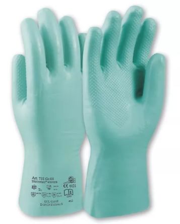 Honeywell Safety Tricotril Winter Green Nitrile Cold Resistant Work Gloves, Size 9, Nitrile Coating