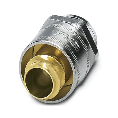 Phoenix Contact Brass Nickel Plated Brass Cable Gland, PG9 Thread, 11mm max., IP40