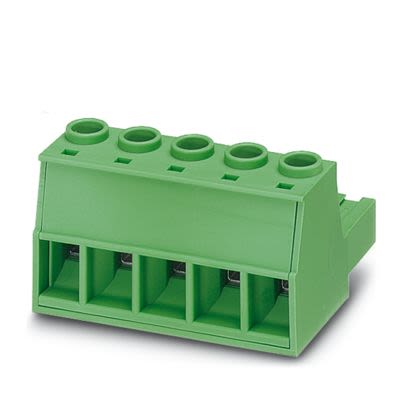 Phoenix Contact, 10.16mm Pitch, PC 6/..-ST, 6 Way,, Pluggable Terminal Block, Plug, PCB Mount, Screw Termination,