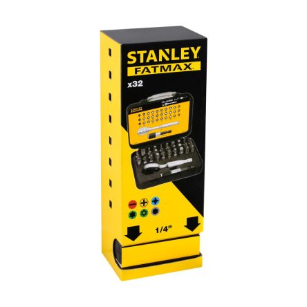 Stanley DeWALT Magnetic Bit Holder 32 Pieces, Hex, Phillips, Pozidriv, Slotted, Tamperproof Torx, Torx