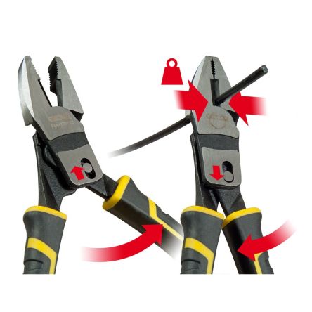 Stanley FMHT0-70813 6-Piece Pliers, 215 mm Overall, Flat Tip