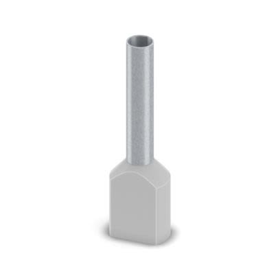 Phoenix Contact, Ferrule A Insulated Bootlace Ferrule, 18mm Pin Length, 3.8mm Pin Diameter, Grey