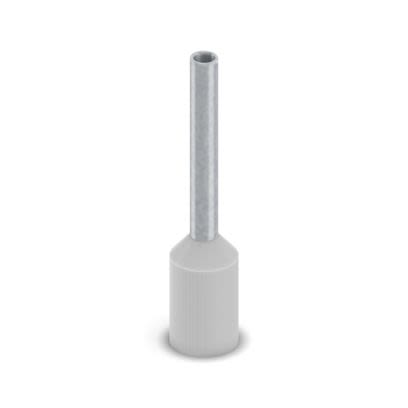 Phoenix Contact, Ferrule A Insulated Bootlace Ferrule, 10mm Pin Length, 1.3mm Pin Diameter, Grey