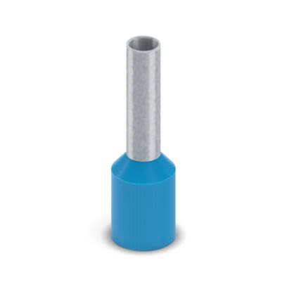 Phoenix Contact, Ferrule A Insulated Bootlace Ferrule, 14mm Pin Length, 2.3mm Pin Diameter, Blue