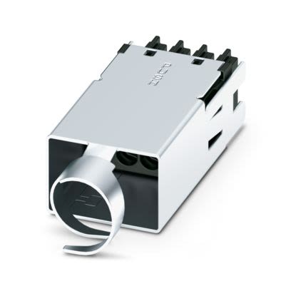 Phoenix Contact PCB Terminal Block, 4-Contact, 2.54mm Pitch, Push-In, 2-Row, Crimp Termination