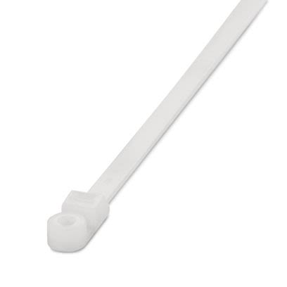 Phoenix Contact Cable Ties, Internal Teeth, 300mm x 7.8 mm, Clear Polyamide, Pk-100