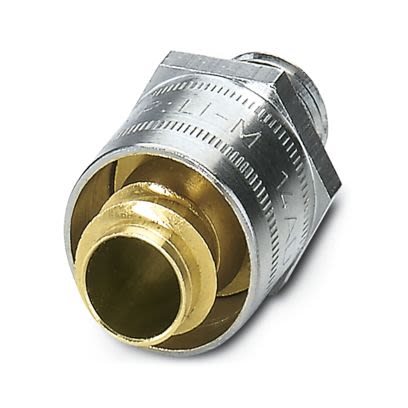 Phoenix Contact Brass Nickel Plated Brass Cable Gland, M12 Thread, 11mm max., IP40