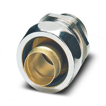Phoenix Contact WP-G Series Silver Nickel Plated Brass Cable Gland, M10 Thread, 6mm min., 10mm max., IP65