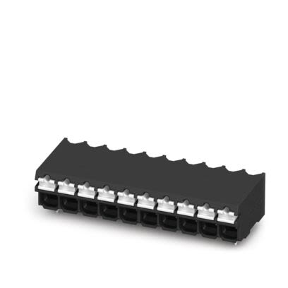 Phoenix Contact SPT Series PCB Terminal Block, 9-Contact, 3.5mm Pitch, Surface Mount, 1-Row, Push In Spring Termination