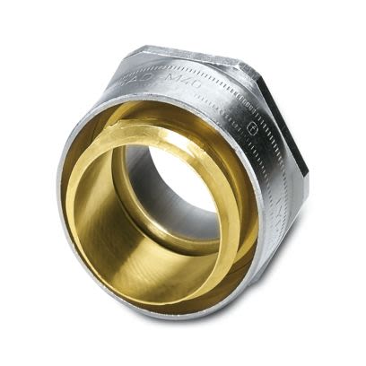 Phoenix Contact Brass Nickel Plated Brass Cable Gland, M40 Thread, 40mm max., IP40