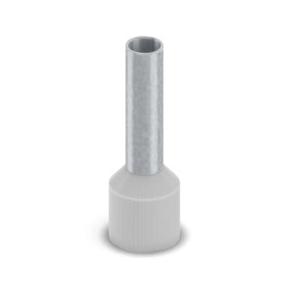 Phoenix Contact, Ferrule A Insulated Bootlace Ferrule, 14mm Pin Length, 2.3mm Pin Diameter, Grey