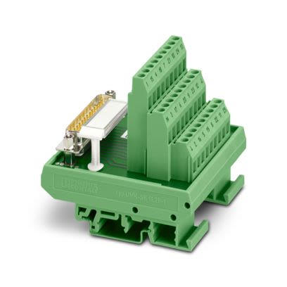 Phoenix Contact VARIOFACE Series 25-Contact Male Interface Module, D-sub Connector, DIN Rail Mount, 2A