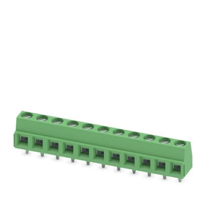 Phoenix Contact 5, MKDSN 1 Series PCB Terminal Block, 11-Contact, 5.08mm Pitch, Wave Soldering, 1-Row, Screw Termination