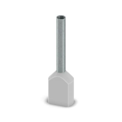 Phoenix Contact, Ferrule A Insulated Bootlace Ferrule, 12mm Pin Length, 1.5mm Pin Diameter, Grey