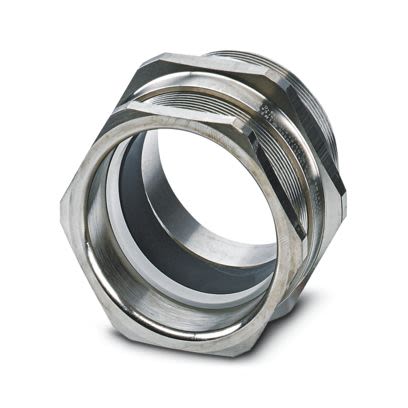 Phoenix Contact Steel Stainless Steel Cable Gland, M50 Thread, 44.1mm min., 35.6mm max., IP66, IP67, IP68